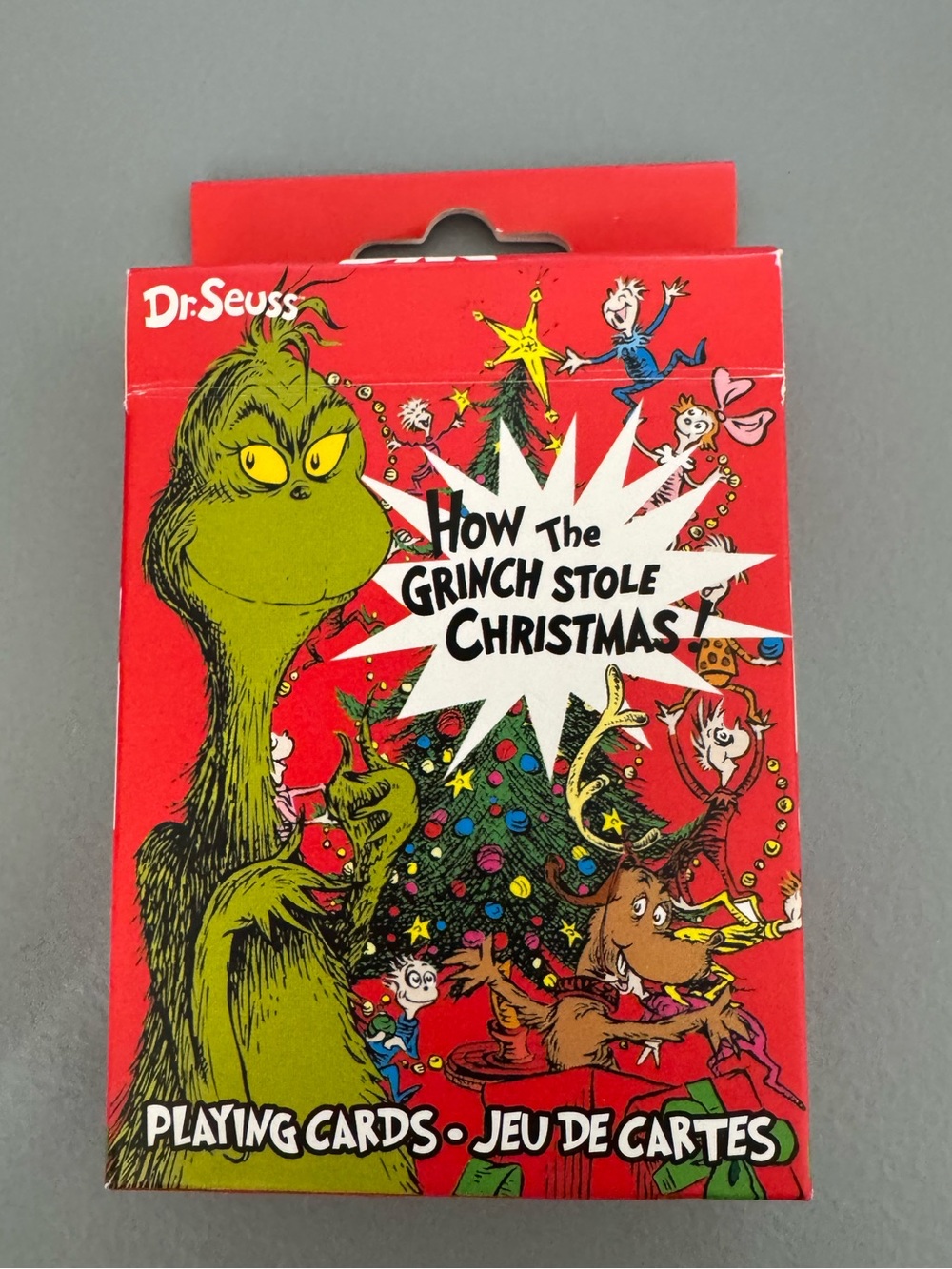 Dr. Seuss Red & Green Grinch How The Grinch Stole Christmas Playing Cards